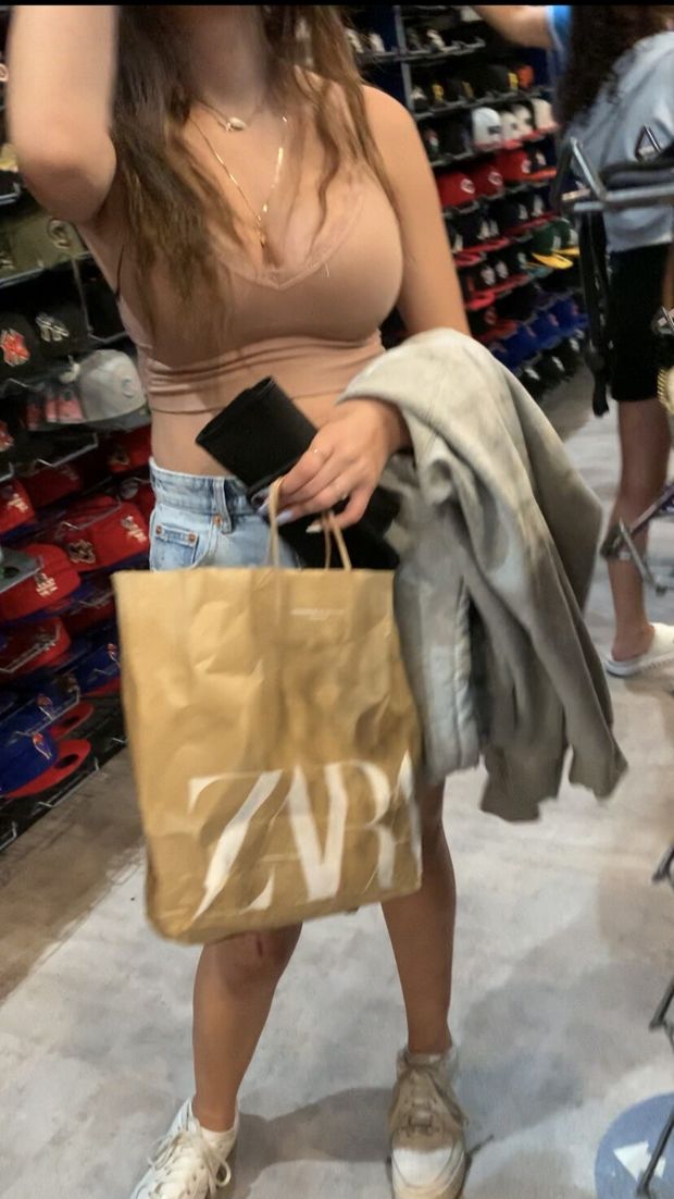 Busty brunette teen babe 5