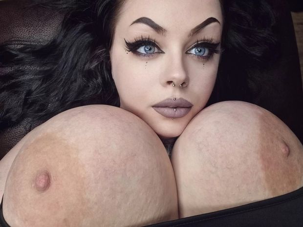 Up to her chin