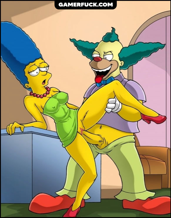 Marge Simpson Drilled by Krusty the Clown