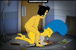 Naughty Marge Simpson Getting her Pussy Creamed