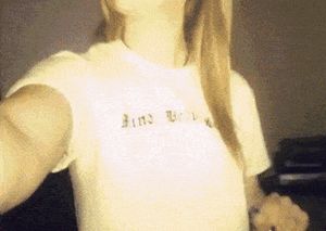 Amazing bleached and pierced nipple flash