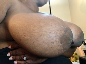 Ebony huge udders