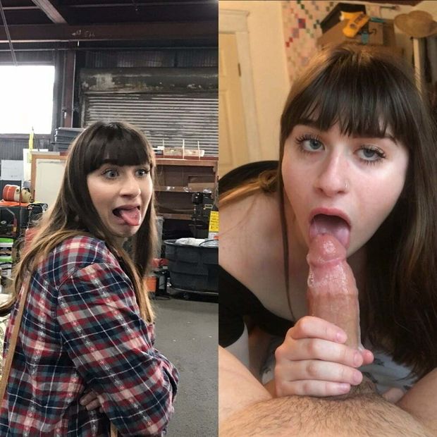 Blowjob from butterface