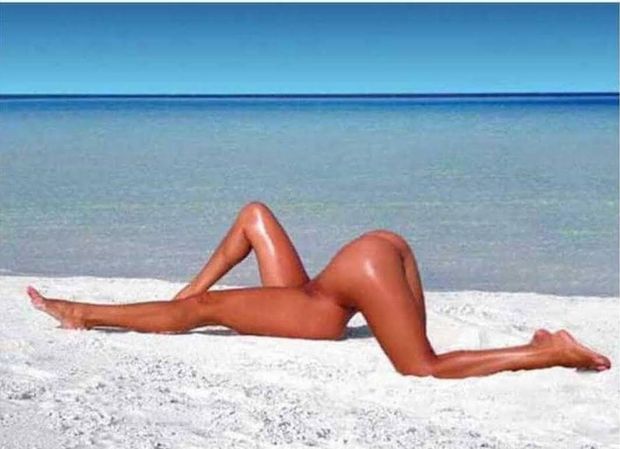 Ass on the beach