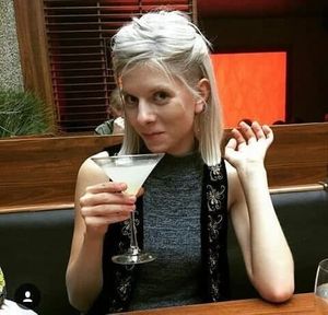 Aurora Aksnes drinking hot cum