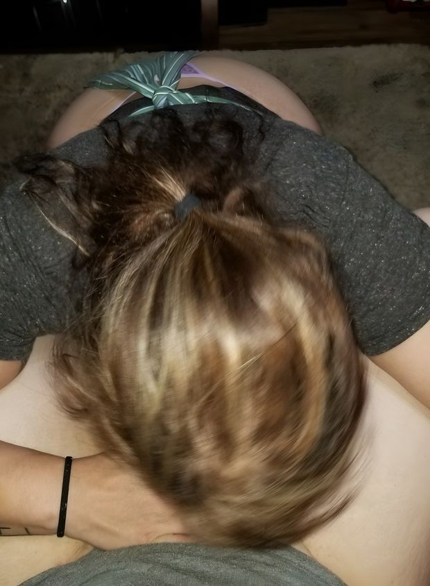 Sexy Brunette deepthroats cock