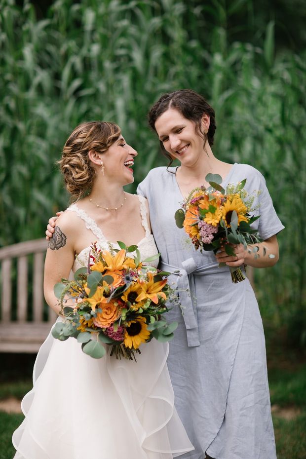 Two lesbians about to fuck at a wedding