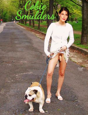 Cobie’s out walking her dog