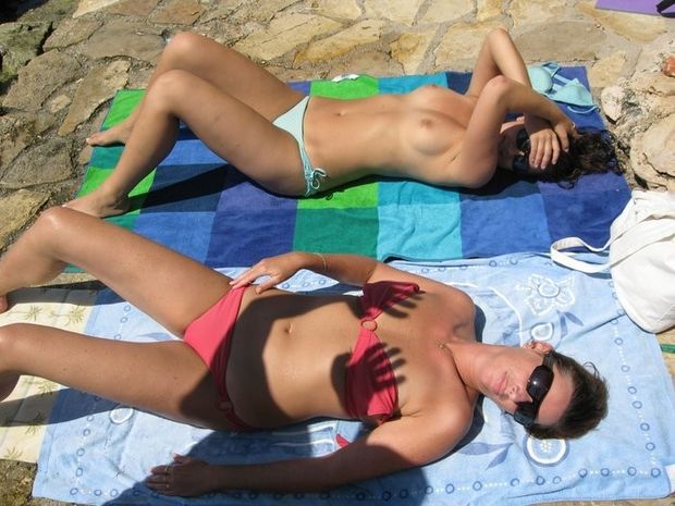 Out on the beach relaxing.