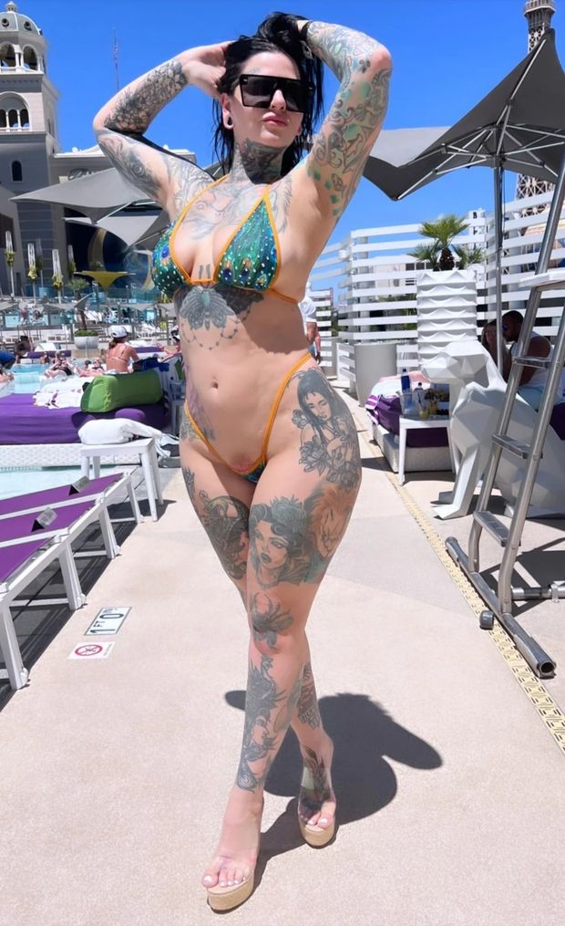 Going for a dip at the resort pool