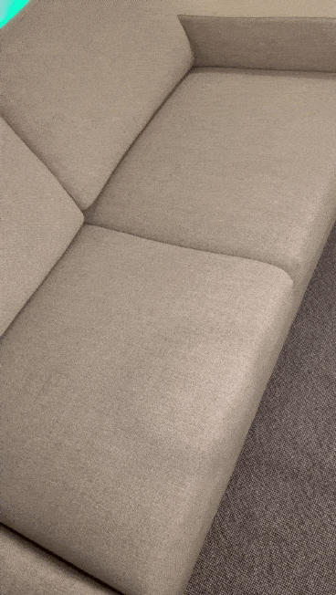 Tossing kitty on the couch