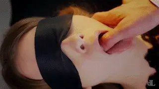 dL — blindfolded face