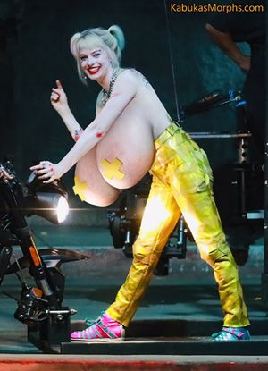 Margot Robbie As Harley Quinn Exposing Her Huge Tits Out. Full size and nude version at my website