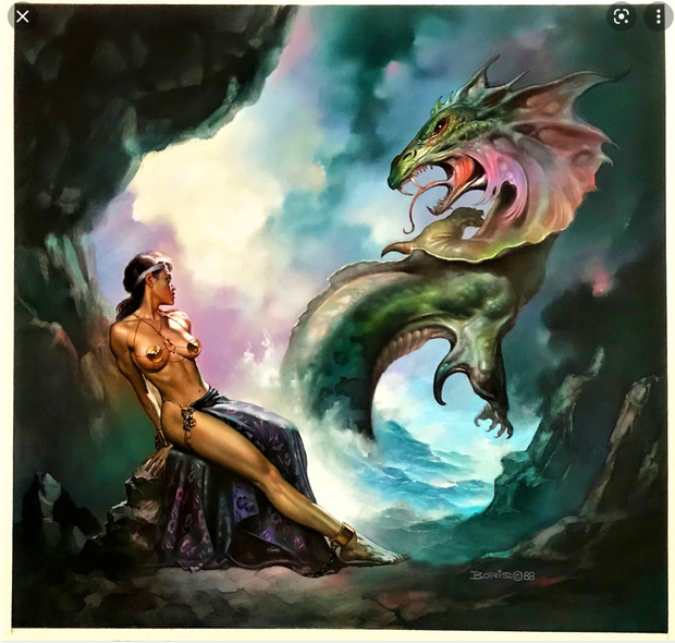 Boris Vallejo art.....Andromeda in chains
