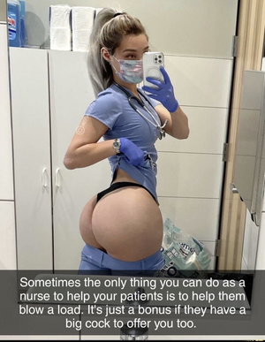 Nurse taking booty pics for her patients…