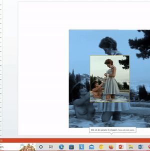 Milly takes off her dress in the pool ! Milly likes to have her panties stretched by the lady present !