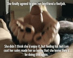 Embracing his foot fetish