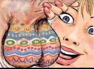 She found the golden Easter eggs...