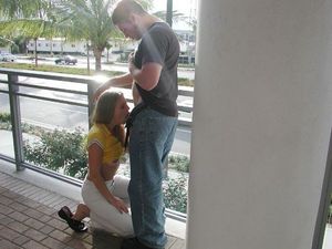 Public blowjob