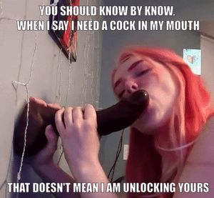 Sometimes she just need to give a blowjob before getting off