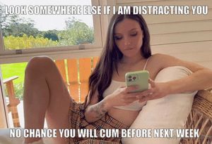 Stop staring at her like the pervert you are