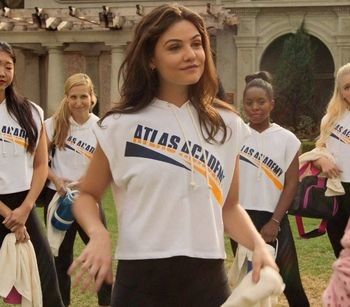 Evil smug bitch Eiffel is all smile training the next batch of wannabee cheerleaders!