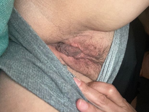 My pj’s…. Oh my pussy slipped out
