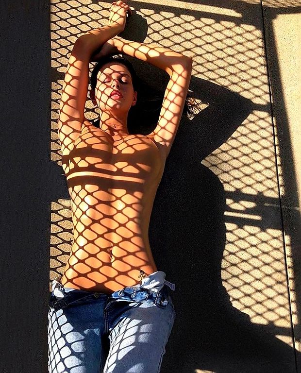 Model in jeans