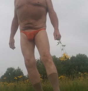 Bulge in Panties on a hike