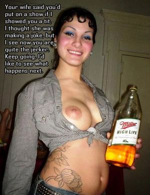 One Tit Out at Party