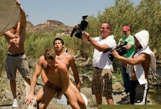 'K, now just act natural...' (I'm always amazed at how porn stars can keep it natural over hours of filming)