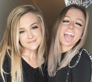 Two blonde college babes