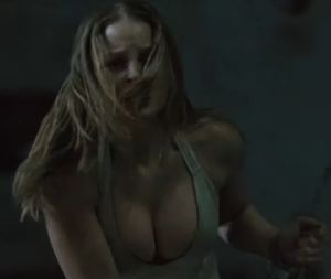 Rachel Nichols Massive Boobs Cleavage in "P2"