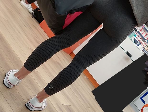 Blonde teen in grey 1