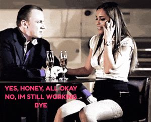 Your wife with her manager