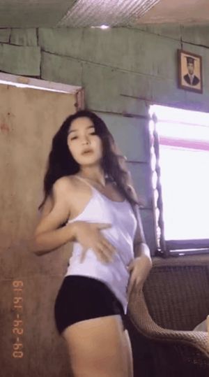 Bending over while shaking ass relentlessly