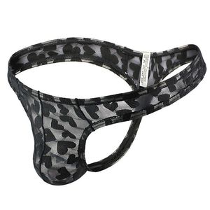 Sexy Plus Size Underwear G-String Thong Breathable Sissy Briefs Men's Lingerie Mesh Love Heart Dot Lace Underpants