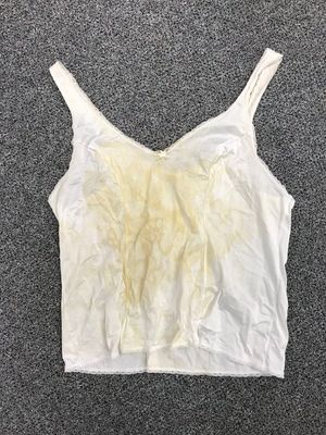 I like to wear my dried cum camisole under my street clothes.