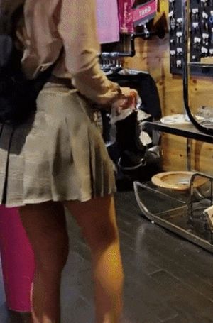 Lily Mae public upskirt