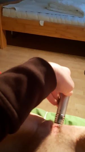 Stephanie Gallo of NY, using a hairbrush in her slut-pussy wickr marriedslut4use and tell her what you think