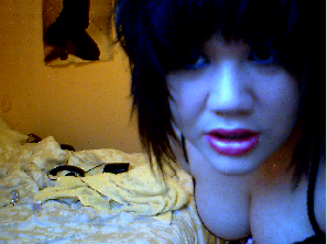 Big boobs in black bra