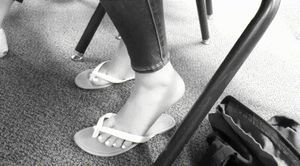 Candid Teen Feet in Class