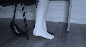 Nylon Feet under Table