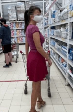 Naughty Lada flashing