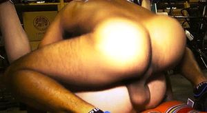 Balls bouncing off ass