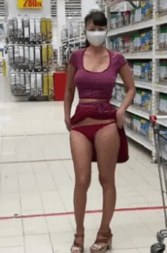 Naughty Lada flashing