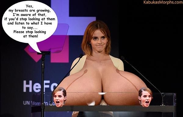 Emma Watson Skimpy Huge Breast Expansion