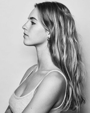 Emily cleavage black and white