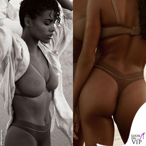Tina Kunakey mostra seno e natiche nella lingerie sensuale