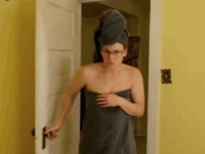 Stroking my dick waiting for my mom to come out of the shower